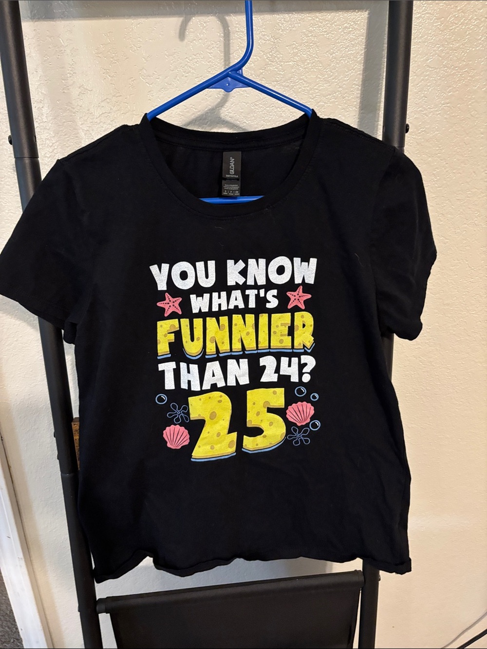 Black Graphic Tee - "You Know What's Funnier Than 24? 25"